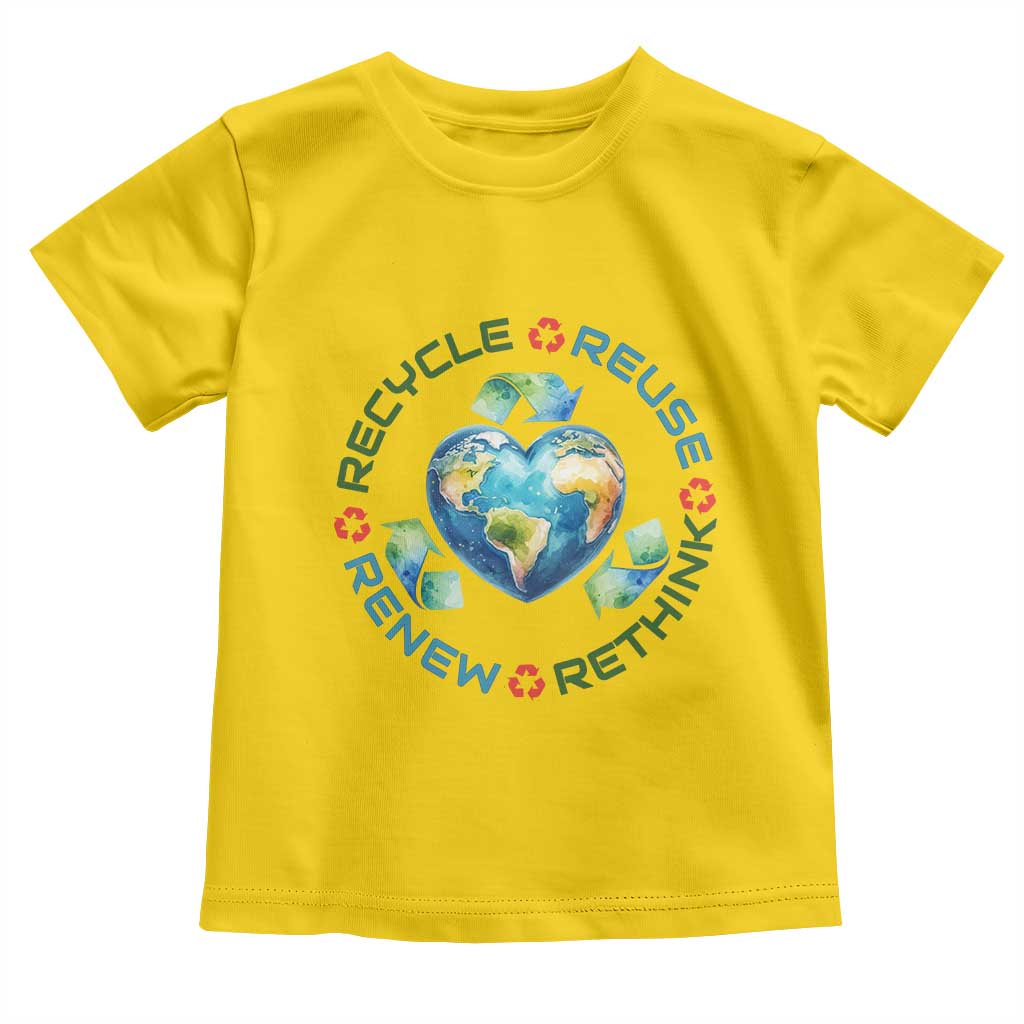 Recycle Reuse Renew Rethink Toddler T Shirt Zero Waste Life TS12 Daisy Print Your Wear