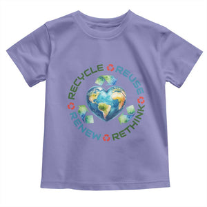 Recycle Reuse Renew Rethink Toddler T Shirt Zero Waste Life TS12 Violet Print Your Wear