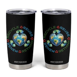Recycle Reuse Renew Rethink Tumbler Cup Zero Waste Life TS12 Black Print Your Wear
