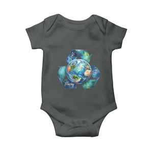 Earth Day Dont Be Trashy Baby Onesie Environmental Awareness Gift TS12 Dark Heather Print Your Wear