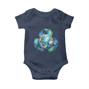 Earth Day Dont Be Trashy Baby Onesie Environmental Awareness Gift TS12 Navy Print Your Wear