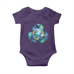 Earth Day Dont Be Trashy Baby Onesie Environmental Awareness Gift TS12 Purple Print Your Wear
