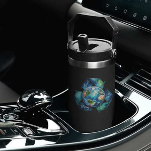 Earth Day Dont Be Trashy Flip Straw Tumbler Environmental Awareness Gift TS12 Print Your Wear