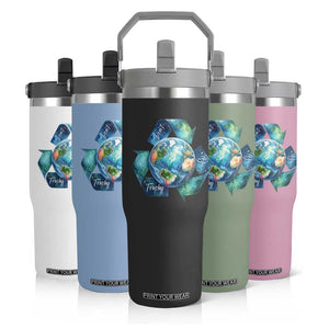 Earth Day Dont Be Trashy Flip Straw Tumbler Environmental Awareness Gift TS12 Print Your Wear