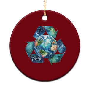 Earth Day Dont Be Trashy Ceramic Ornament Environmental Awareness Gift TS12 1pc Red Print Your Wear