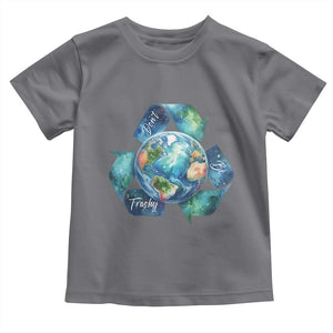 Earth Day Dont Be Trashy Toddler T Shirt Environmental Awareness Gift TS12 Charcoal Print Your Wear