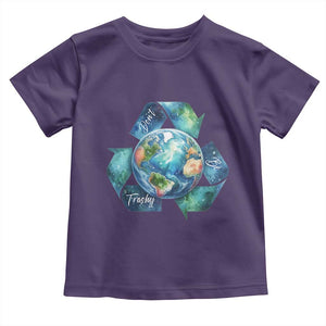 Earth Day Dont Be Trashy Toddler T Shirt Environmental Awareness Gift TS12 Purple Print Your Wear