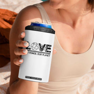 Earth Day 2026 4 in 1 Can Cooler Tumbler Our Power Our Planet TS12 Print Your Wear