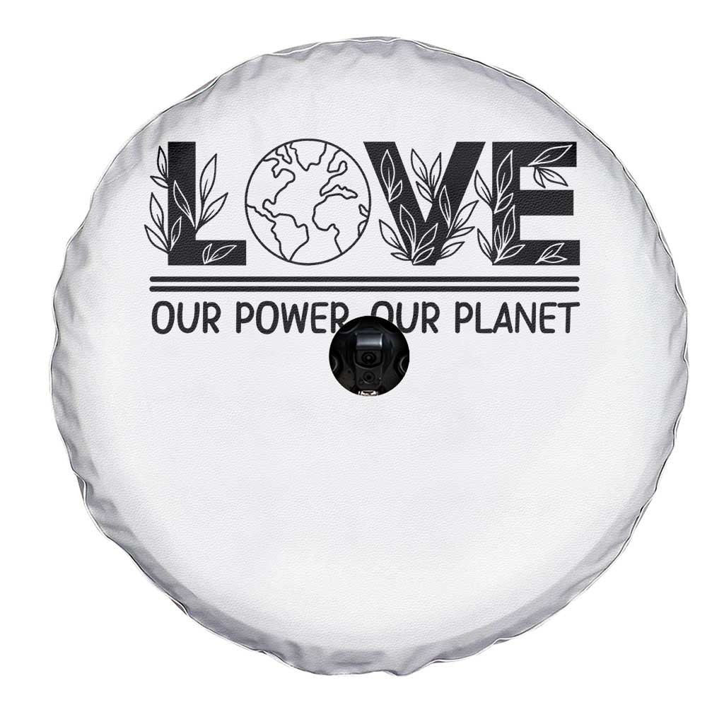 Earth Day 2026 Spare Tire Cover Our Power Our Planet TS12 Print Your Wear