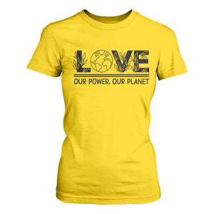 Earth Day 2026 T Shirt For Women Our Power Our Planet TS12 Daisy Print Your Wear