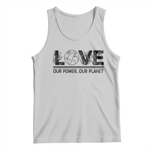 Earth Day 2026 Tank Top Our Power Our Planet TS12 Ash Print Your Wear
