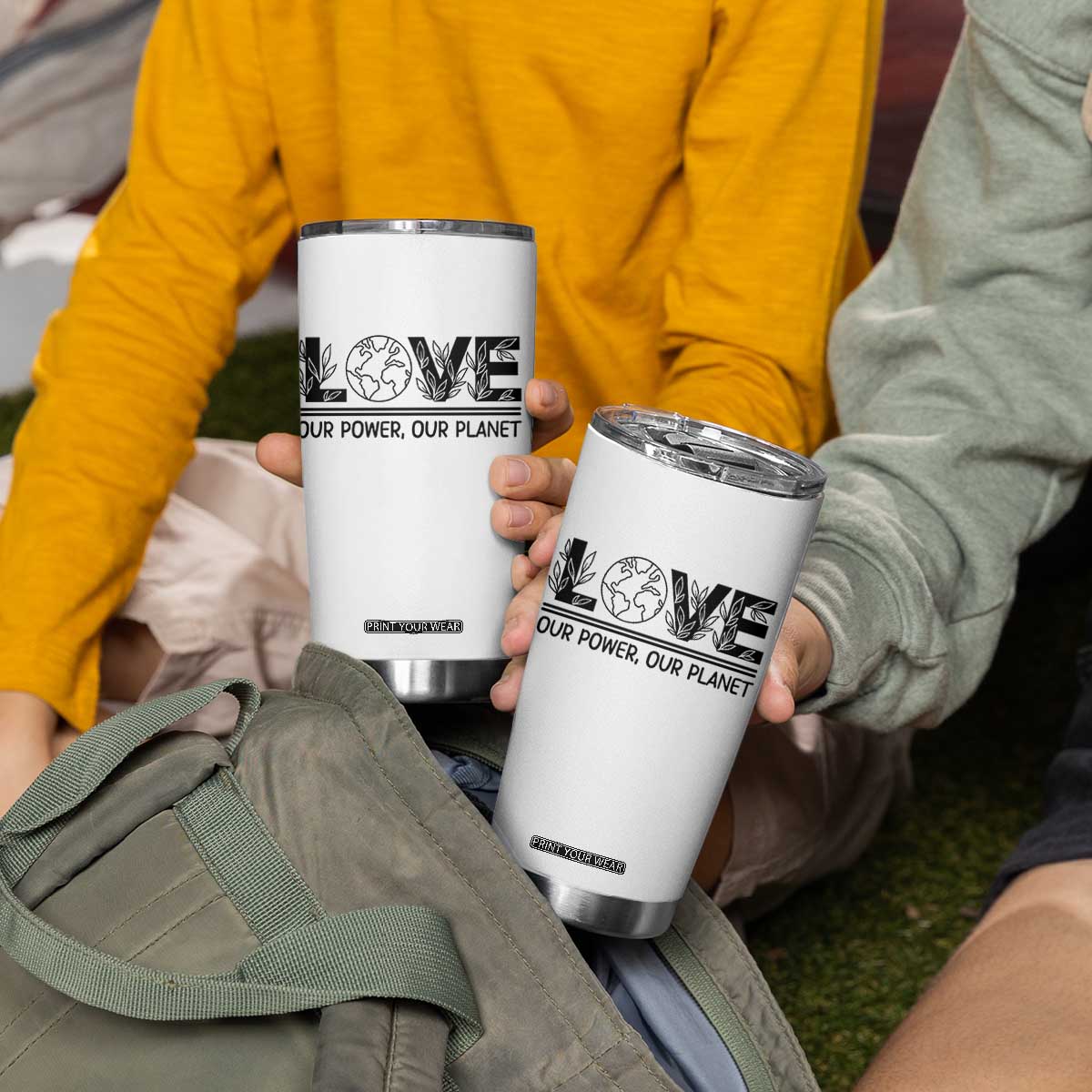 Earth Day 2026 Tumbler Cup Our Power Our Planet TS12 Print Your Wear