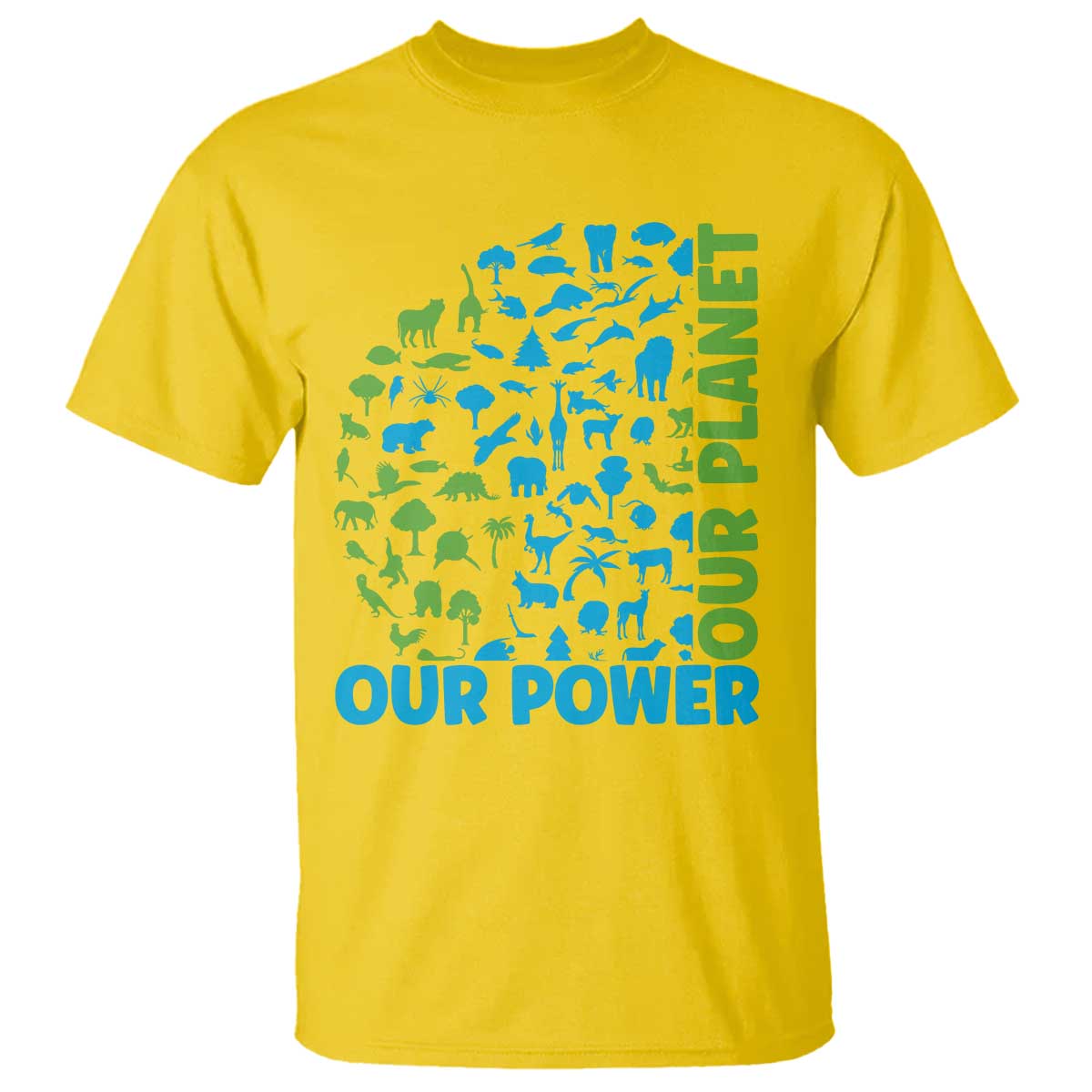 Earth Day Environmental Activism T Shirt Our Power Our Planet TS12 Daisy Print Your Wear