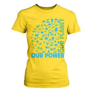 Earth Day Environmental Activism T Shirt For Women Our Power Our Planet TS12 Daisy Print Your Wear
