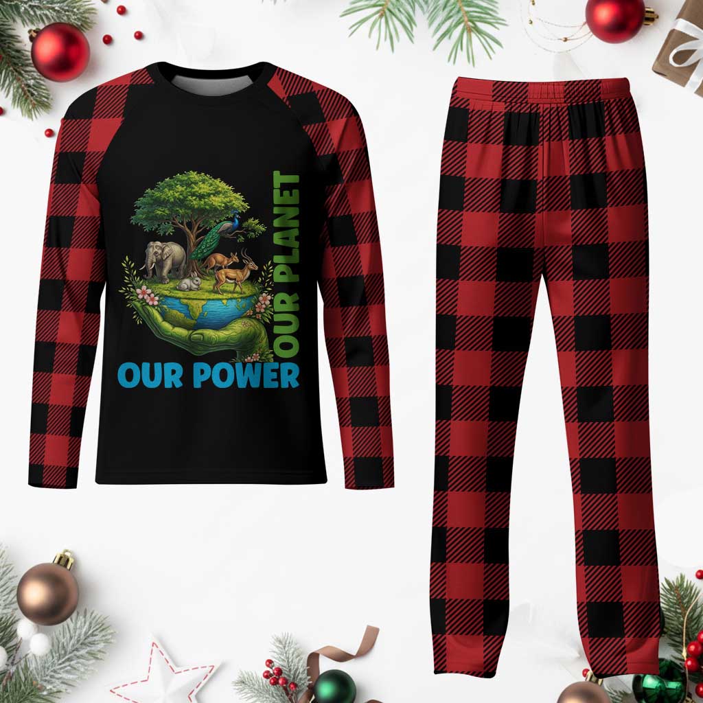 Our Power Our Planet Plaid Pajama Set Earth Day Nature Lover Gift TS12 Buffalo Plaid Print Your Wear