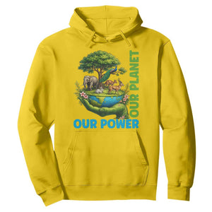 Our Power Our Planet Hoodie Earth Day Nature Lover Gift TS12 Daisy Print Your Wear