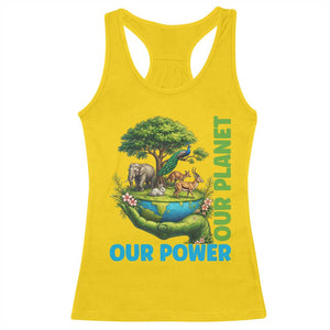 Our Power Our Planet Racerback Tank Top Earth Day Nature Lover Gift TS12 Daisy Print Your Wear