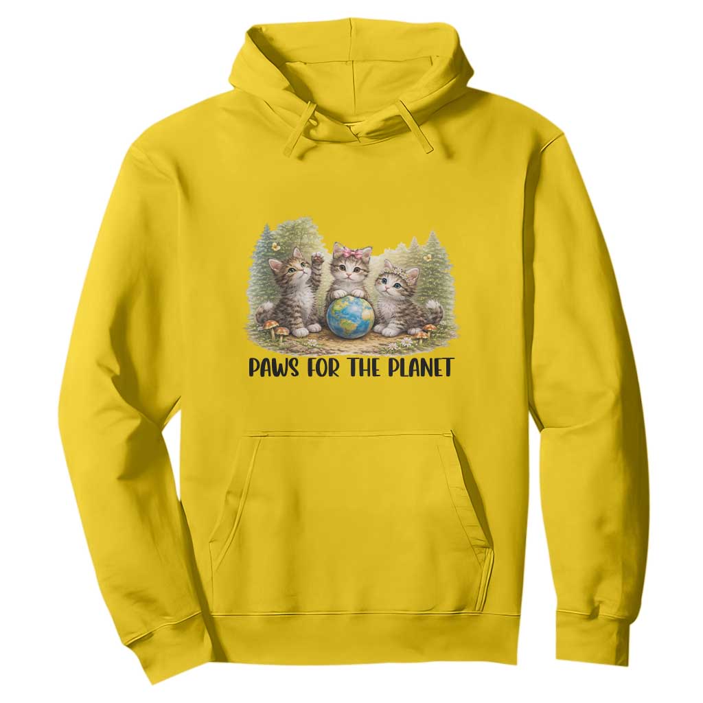 Earth Day Cat Lover Hoodie Paws For The Planet TS12 Daisy Print Your Wear