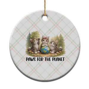 Earth Day Cat Lover Ceramic Ornament Paws For The Planet TS12 1pc Christmas Plaid Print Your Wear