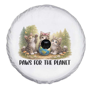 Earth Day Cat Lover Spare Tire Cover Paws For The Planet TS12 Print Your Wear