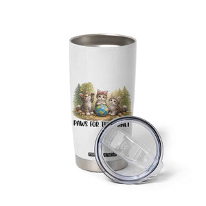 Earth Day Cat Lover Tumbler Cup Paws For The Planet TS12 Print Your Wear