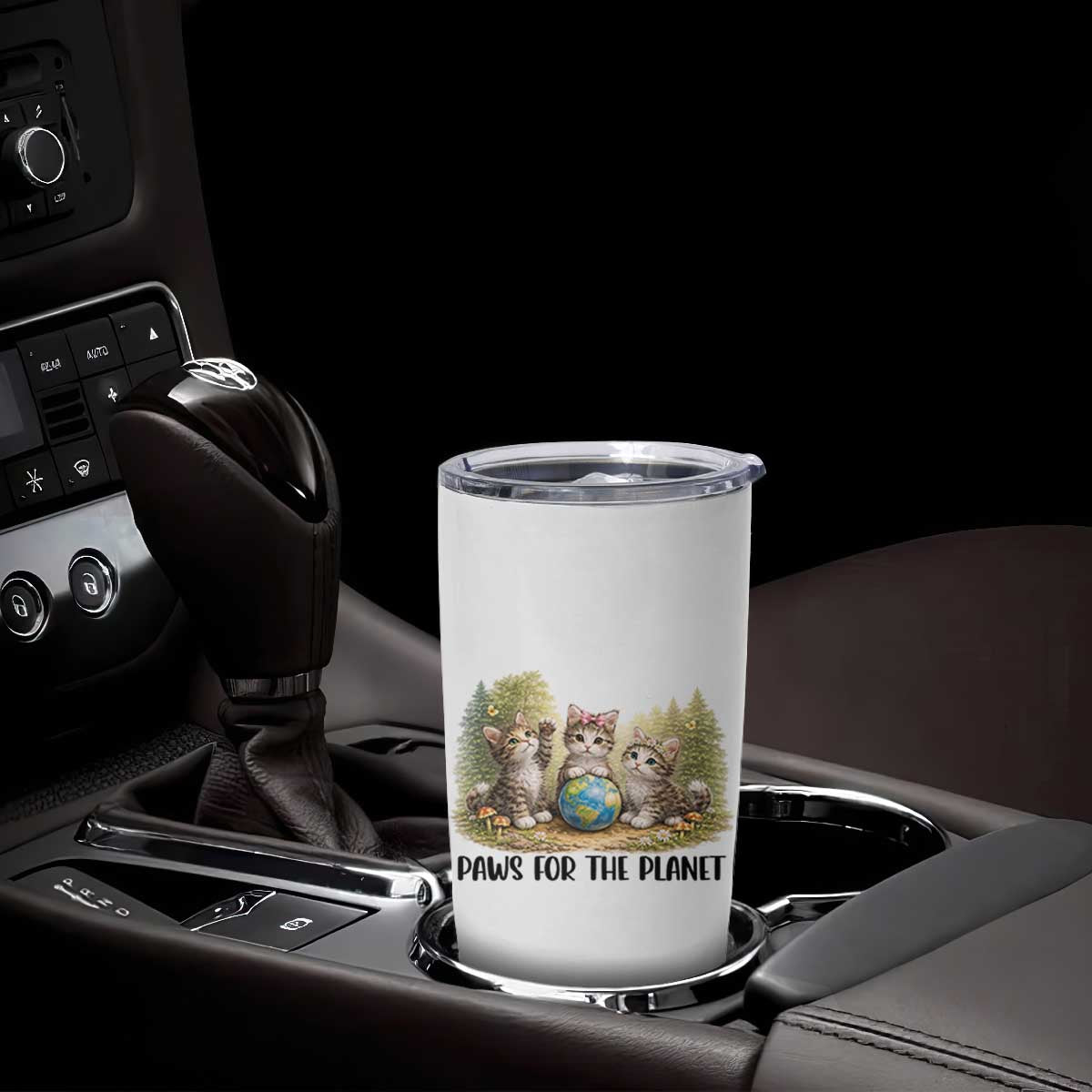 Earth Day Cat Lover Tumbler Cup Paws For The Planet TS12 Print Your Wear
