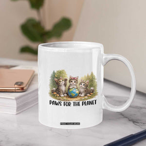 Earth Day Cat Lover Coffee Mug Paws For The Planet TS12 Print Your Wear