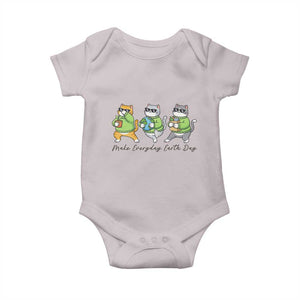 Make Everyday Earth Day Baby Onesie Eco Friendly Cat Lover TS12 Ice Gray Print Your Wear