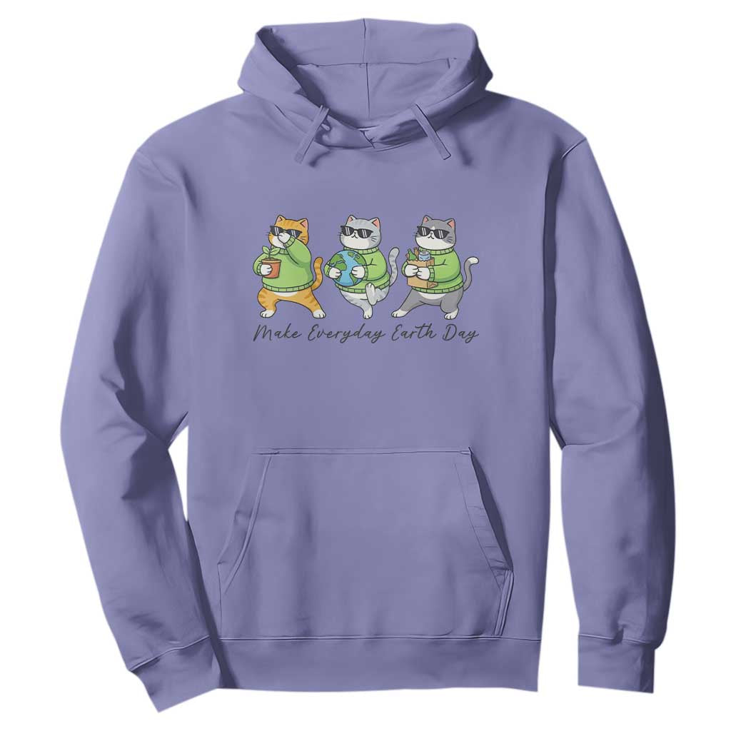 Make Everyday Earth Day Hoodie Eco Friendly Cat Lover TS12 Violet Print Your Wear