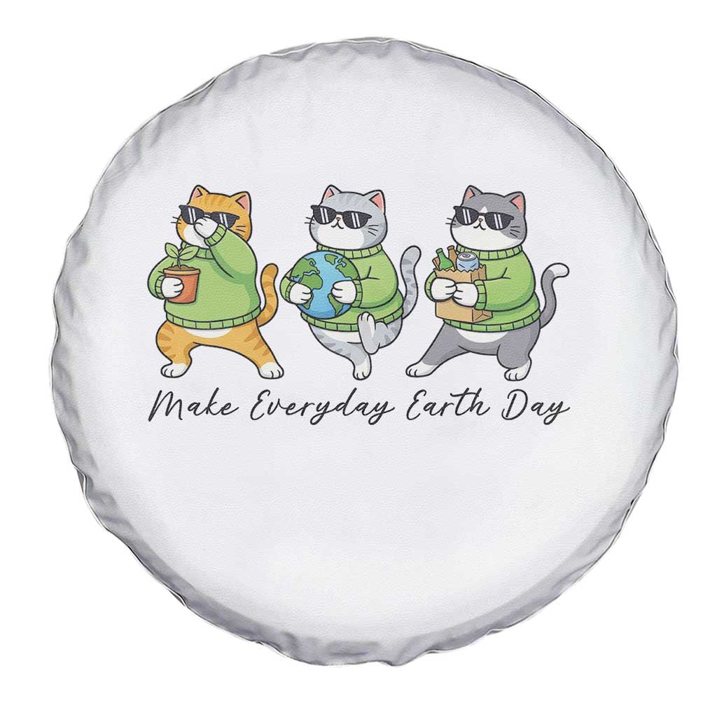 Make Everyday Earth Day Spare Tire Cover Eco Friendly Cat Lover TS12 Print Your Wear