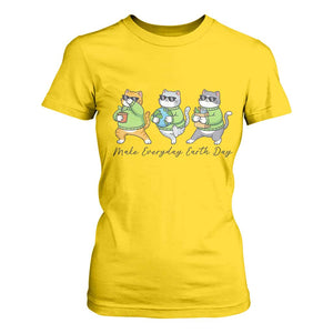 Make Everyday Earth Day T Shirt For Women Eco Friendly Cat Lover TS12 Daisy Print Your Wear