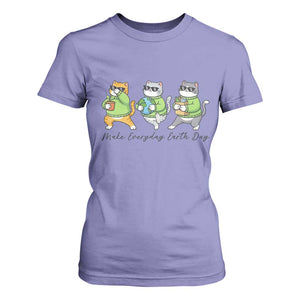 Make Everyday Earth Day T Shirt For Women Eco Friendly Cat Lover TS12 Violet Print Your Wear