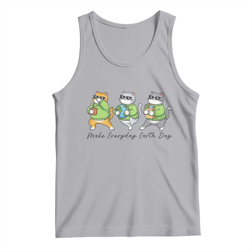 Make Everyday Earth Day Tank Top Eco Friendly Cat Lover TS12 Athletic Heather Print Your Wear