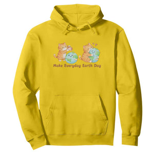 Make Everyday Earth Day Hoodie Cute Cat Healing Planet Earth TS12 Daisy Print Your Wear