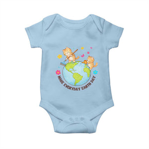 Make Everyday Earth Day Baby Onesie Funny Cat Lover Gift TS12 Light Blue Print Your Wear