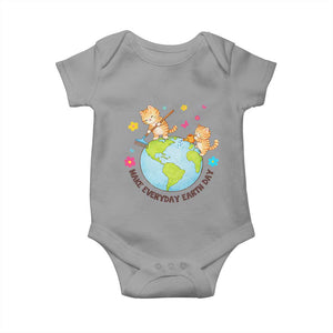 Make Everyday Earth Day Baby Onesie Funny Cat Lover Gift TS12 Sport Gray Print Your Wear