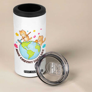 Make Everyday Earth Day 4 in 1 Can Cooler Tumbler Funny Cat Lover Gift TS12 Print Your Wear