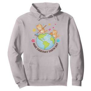 Make Everyday Earth Day Hoodie Funny Cat Lover Gift TS12 Ice Gray Print Your Wear