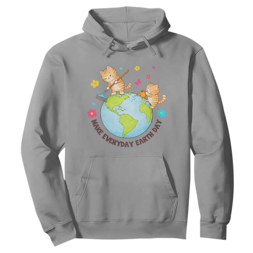 Make Everyday Earth Day Hoodie Funny Cat Lover Gift TS12 Sport Gray Print Your Wear