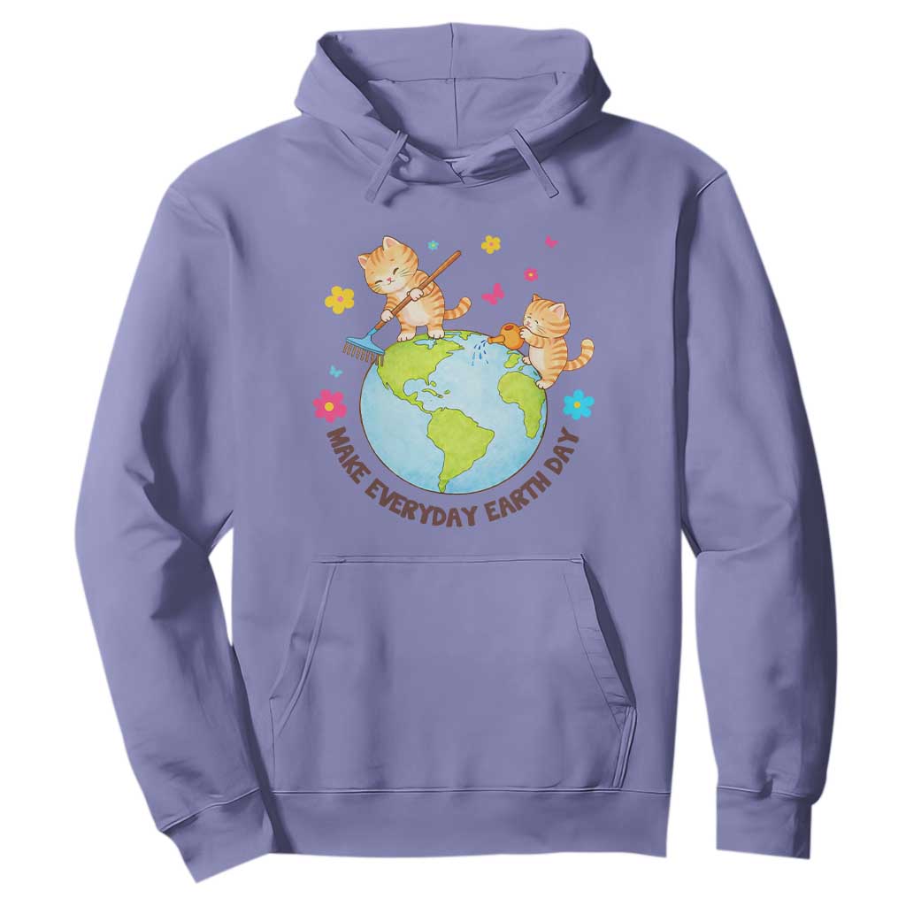 Make Everyday Earth Day Hoodie Funny Cat Lover Gift TS12 Violet Print Your Wear