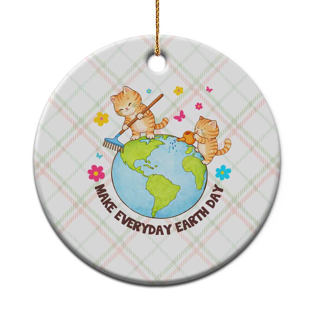 Make Everyday Earth Day Ceramic Ornament Funny Cat Lover Gift TS12 1pc Christmas Plaid Print Your Wear