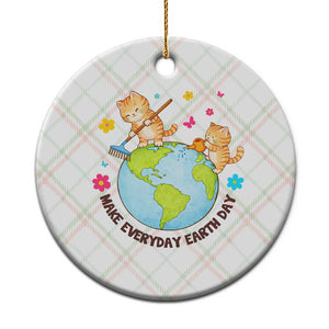 Make Everyday Earth Day Ceramic Ornament Funny Cat Lover Gift TS12 1pc Christmas Plaid Print Your Wear