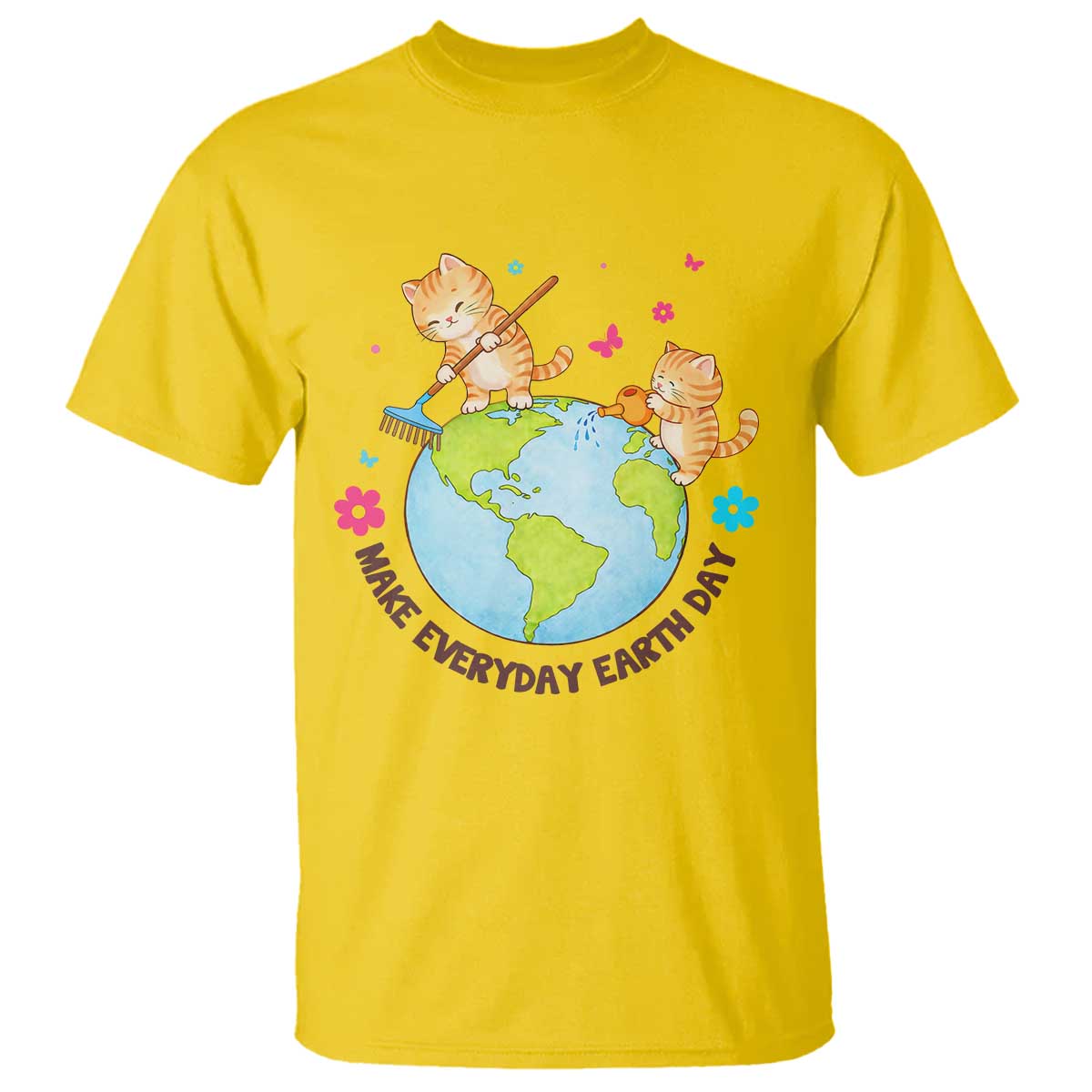 Make Everyday Earth Day T Shirt Funny Cat Lover Gift TS12 Daisy Print Your Wear