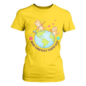 Make Everyday Earth Day T Shirt For Women Funny Cat Lover Gift TS12 Daisy Print Your Wear