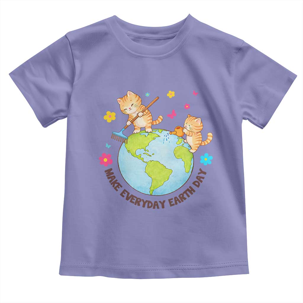 Make Everyday Earth Day Toddler T Shirt Funny Cat Lover Gift TS12 Violet Print Your Wear
