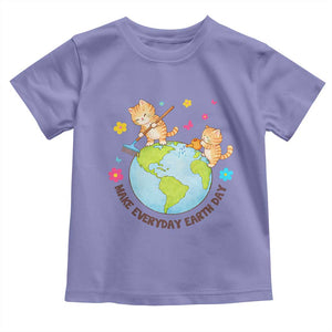 Make Everyday Earth Day Toddler T Shirt Funny Cat Lover Gift TS12 Violet Print Your Wear