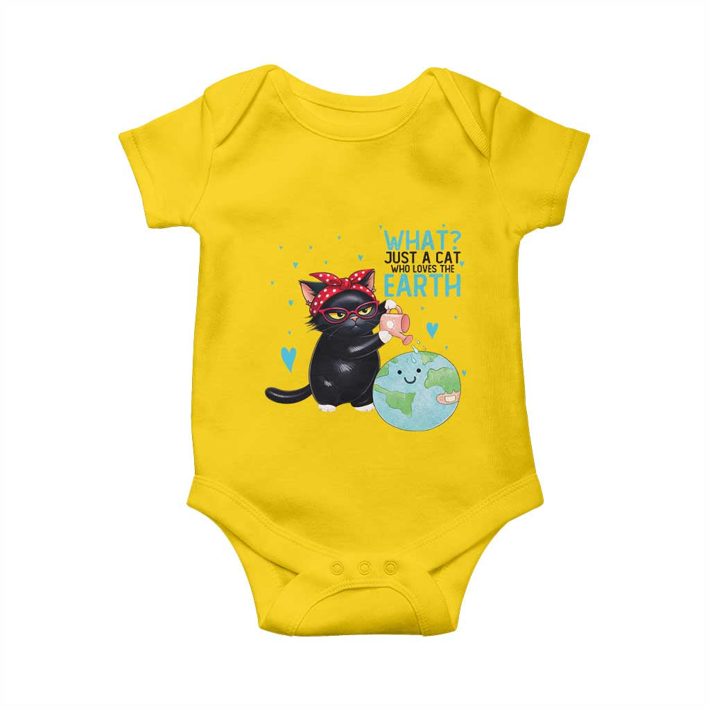 Just A Cat Who Loves The Earth Baby Onesie Earth Day Cat Lover Gift TS12 Daisy Print Your Wear
