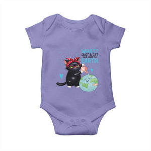 Just A Cat Who Loves The Earth Baby Onesie Earth Day Cat Lover Gift TS12 Violet Print Your Wear