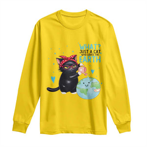Just A Cat Who Loves The Earth Long Sleeve Shirt Earth Day Cat Lover Gift TS12 Daisy Print Your Wear