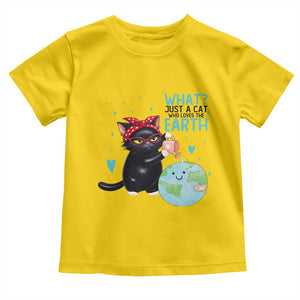 Just A Cat Who Loves The Earth Toddler T Shirt Earth Day Cat Lover Gift TS12 Daisy Print Your Wear